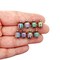 Tiny Christmas Ornaments, 8 pieces with Hooks, Miniature Glass Balls for Dollhouse Tree, Adorabilities